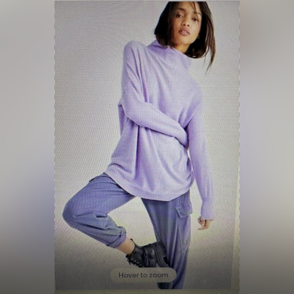 Free people, cashmere ottoman tunic, new with tags lavender size L - Picture 2 of 11